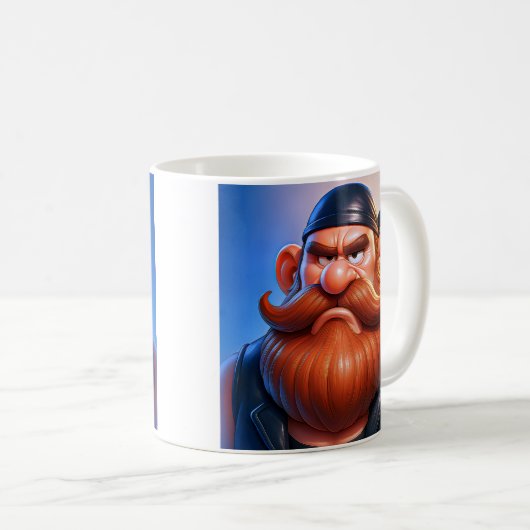 Mug Art de motard grincheux (Devant droit)
