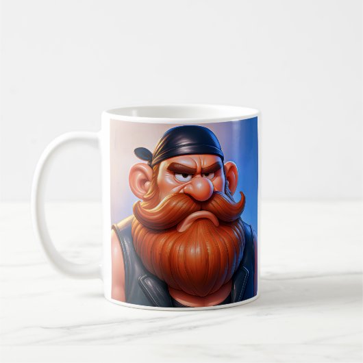 Mug Art de motard grincheux (Gauche)