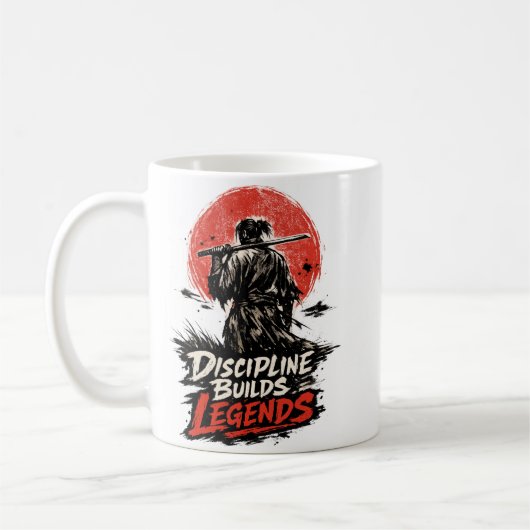 Mug Art de motivation pour la discipline des samouraïs (Gauche)