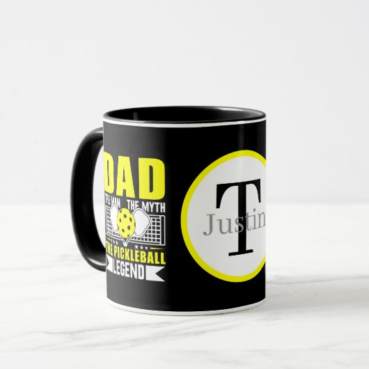 Mug Art de mots Cool Pickleball Dad (Devant gauche)