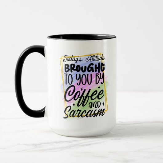 Mug Art de mots de sarcasme de café drôle (Gauche)