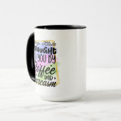 Mug Art de mots de sarcasme de café drôle (Devant gauche)