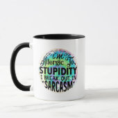 Mug Art de mots de sarcasme drôle (Gauche)
