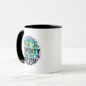 Mug Art de mots de sarcasme drôle (Devant gauche)
