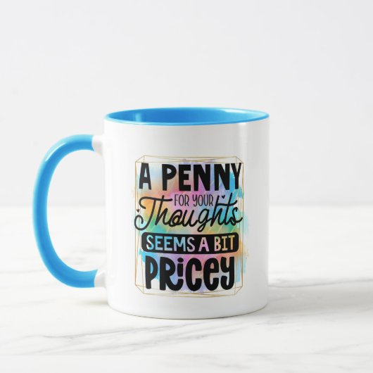 Mug Art de mots drôles pensées de sarcasme (Gauche)