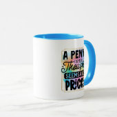 Mug Art de mots drôles pensées de sarcasme (Devant droit)