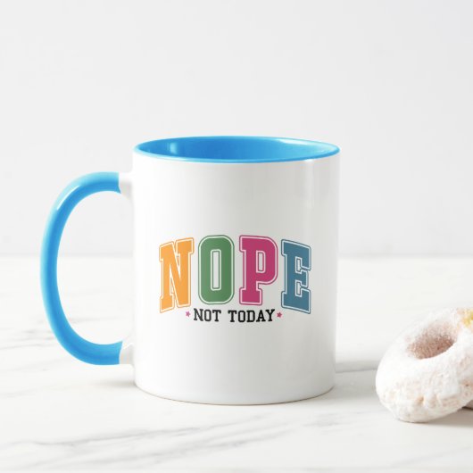 Mug Art de mots non drôle sarcasme (Avec donut)