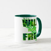 Mug Art de mots sauvages et libres avec Plantes de la  (Devant droit)