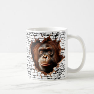 Mug Art de mur de orang-outan 3D – Safari réaliste