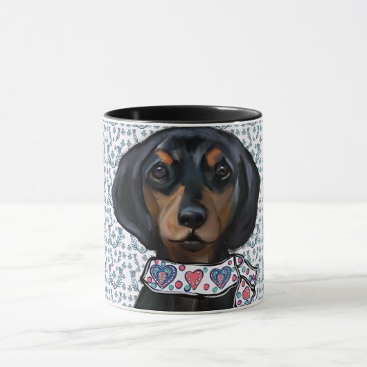 Mug Art de Noël Teckel (Centre)