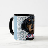 Mug Art de Noël Teckel (Devant gauche)