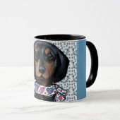 Mug Art de Noël Teckel (Devant droit)