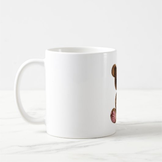 Mug Art de nounours au crochet Boho (Gauche)