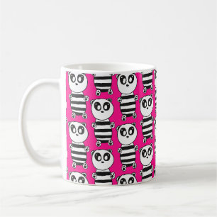Mug Art de panda noir et blanc ludique