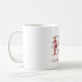 Mug Art de papillon de paix inspirant (Gauche)