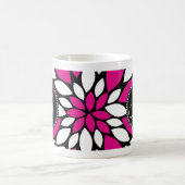 Mug Art de pétales de fleur de rose indien et blanche (Centre)