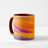 MUG ART DE POINTS DE COULEUR RETRO (Devant gauche)