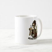 Mug Art de rose squelette de café vintage (Devant droit)