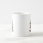 Mug Art de rose squelette de café vintage (Centre)