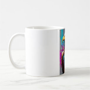 Mug Art de rue urbain vibrant sur fond transparent