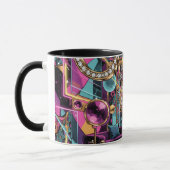 Mug Art de salon de luxe néon psychédélique (Gauche)