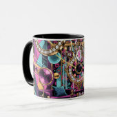 Mug Art de salon de luxe néon psychédélique (Devant gauche)