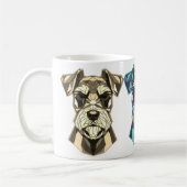 Mug Art de Schnauzer géométrique (Gauche)