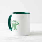 Mug Art de silhouette d'ours maman coloré (Devant gauche)