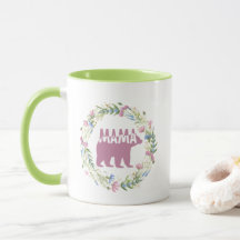 Art de silhouette d'ours maman coloré