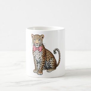 Mug Art de sublimation girly arc-en-ciel rose léopard