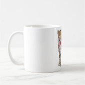 Mug Art de sublimation girly arc-en-ciel rose léopard (Gauche)