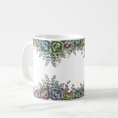 Mug Art de succulente élégant (Devant gauche)