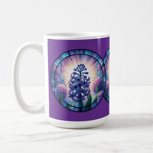 Mug Art de verre Hyacinthe teinté (Gauche)
