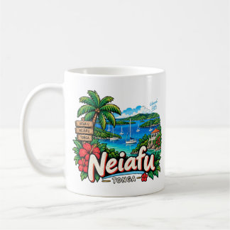 Mug Art de voyage dessiné à la main Neiafu Tonga Monum