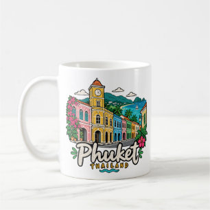 Mug Art de voyage dessiné à la main sur les monuments