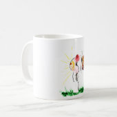 Mug Art de yoga - "mère dans" la pose modifiée de (Devant gauche)