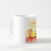 Mug Art de yoga - pose de torsion d'épine (Devant gauche)