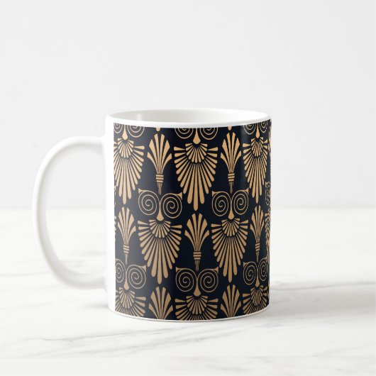 Mug Art Déco Black Gold : Retro. (Gauche)