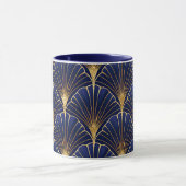 Mug Art déco bleu marine et or (Centre)