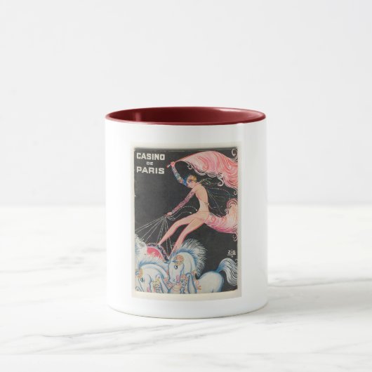 Mug Art Déco, Casino, Paris, Louis Gaudin, Vintage (Centre)