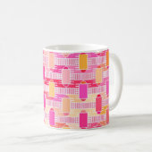 Mug Art Déco chic industriel - rose, pêche, or (Devant droit)