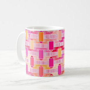 Mug Art Déco chic industriel - rose, pêche, or
