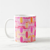 Mug Art Déco chic industriel - rose, pêche, or (Gauche)