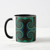 Mug Art déco classique noir et vert (Gauche)