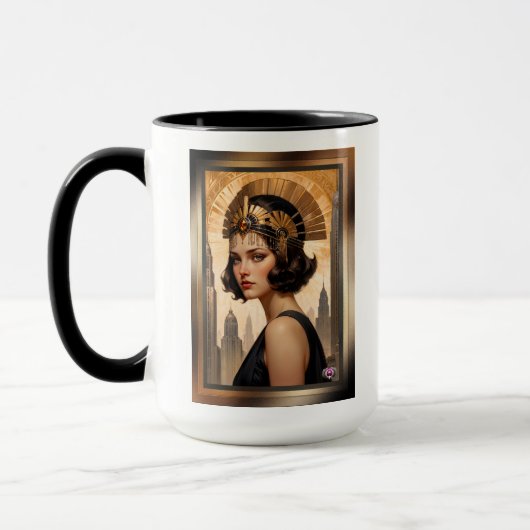 Mug Art déco Damsel AI Concept Art by Xzendor7 (Gauche)