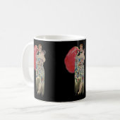 Mug Art déco dansant, Amour et Romance Vintage (Devant gauche)