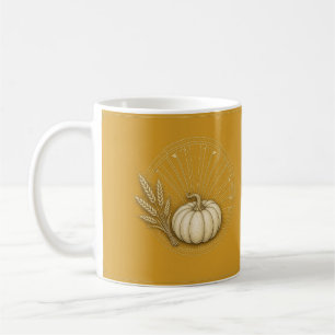 Mug Art Déco de Thanksgiving Moutarde