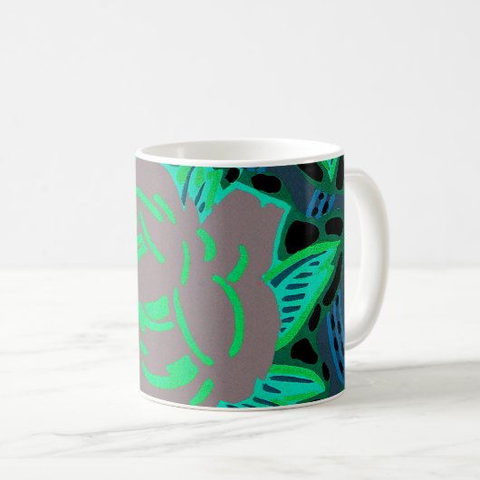 Mug Art Déco Design n° 10 Rose (Devant droit)