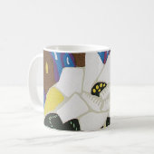 Mug Art Déco Design n° 12 Rose blanche (Devant gauche)
