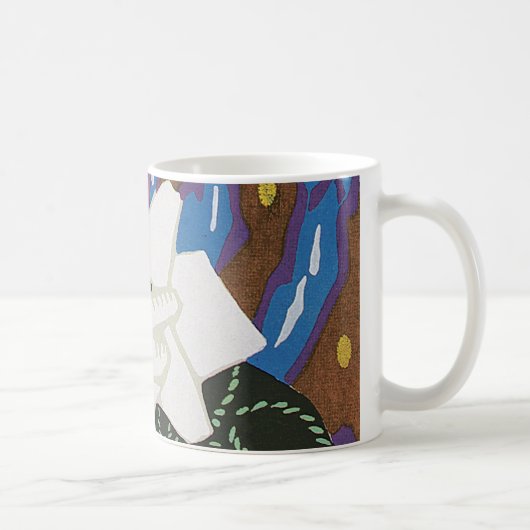 Mug Art Déco Design n° 12 Rose blanche (Droite)